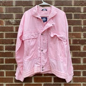 Knights bridge for Men vintage big front pockets oversized Pink bomber Jacket L